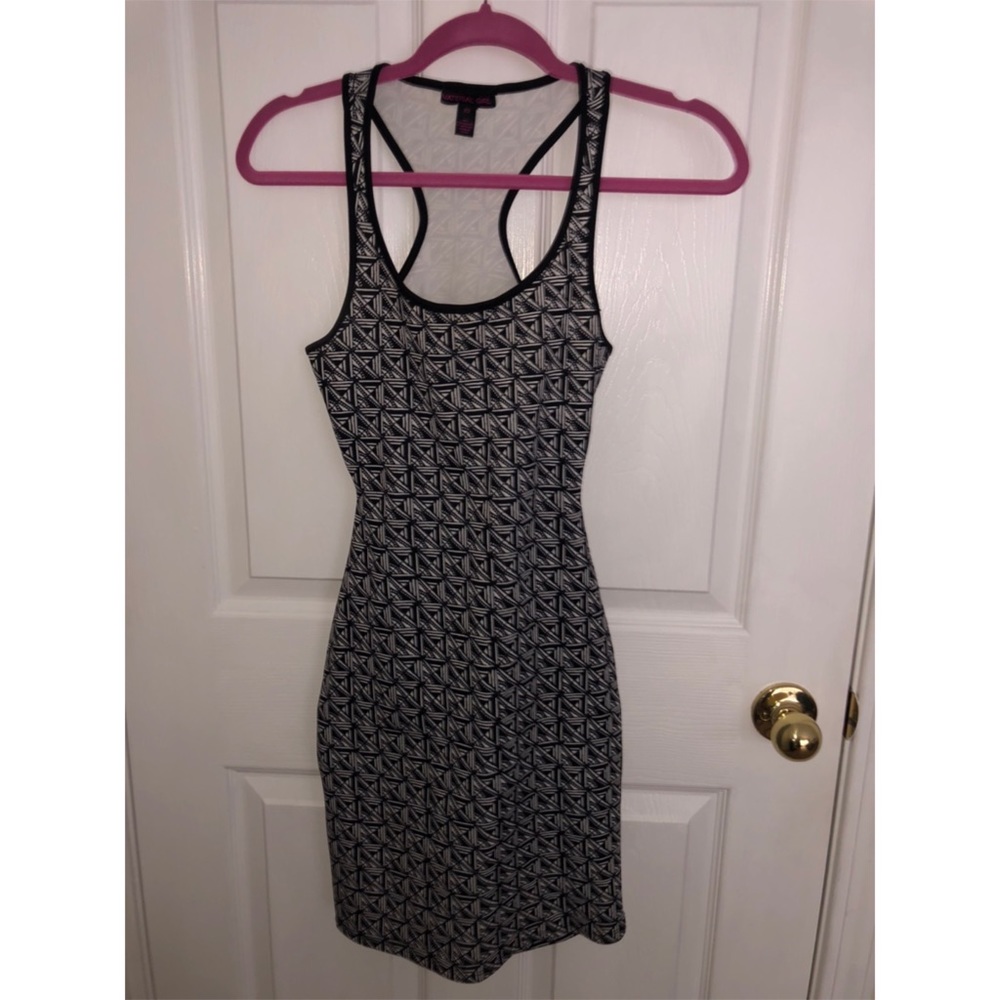 Black and white dress with open back